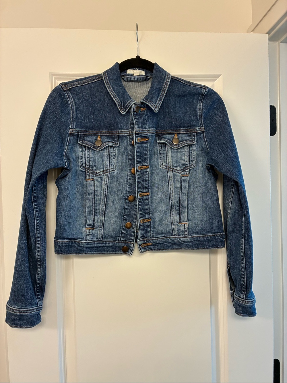 Eileen Fisher Two-Tone Blue Denim Jacket